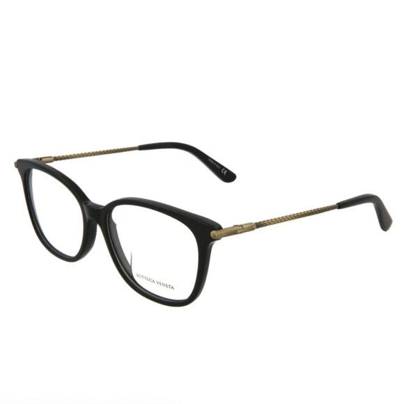 Bottega Veneta Unisex Havana and Bronze Square Eyeglasses!